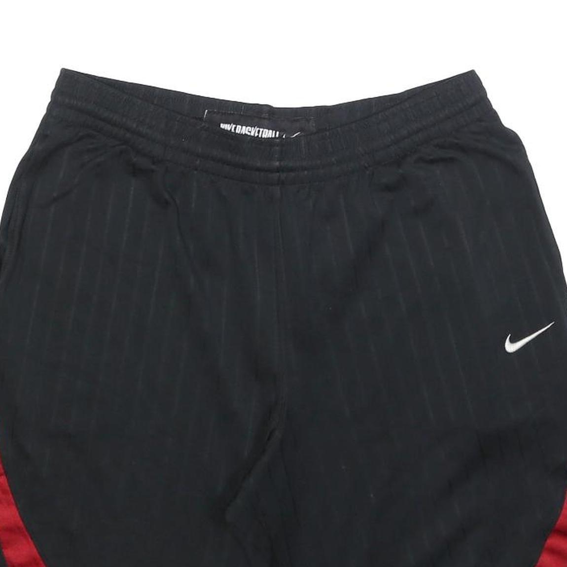 NIKE Mens Black & Red Sports Shorts M W32 Polyester Lightweight Casual