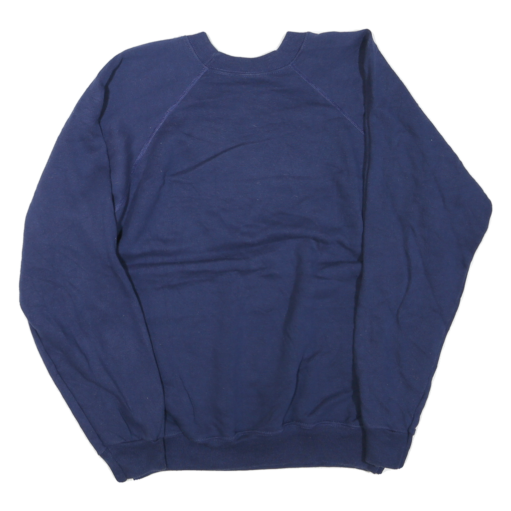 HANES Mens Blue Monterey Crew Neck L Cotton Blend Pullover Sweatshirt