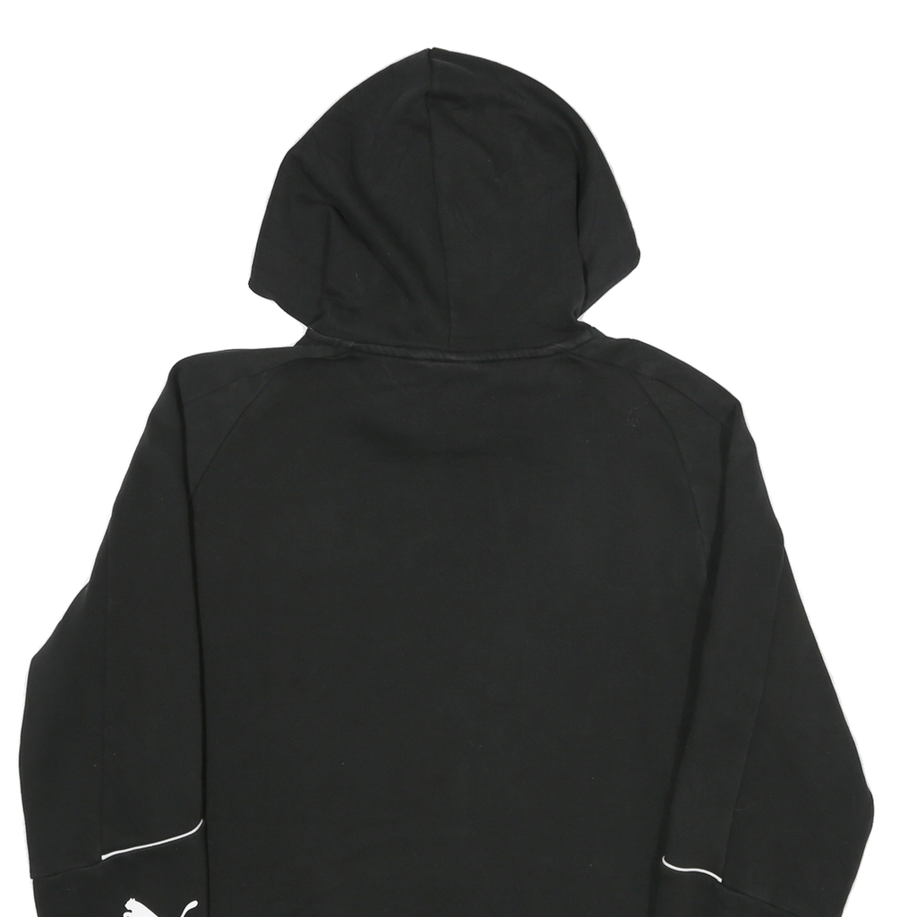 PUMA Mens Black Cotton Blend Pullover Hoodie M Sports Sweatshirt