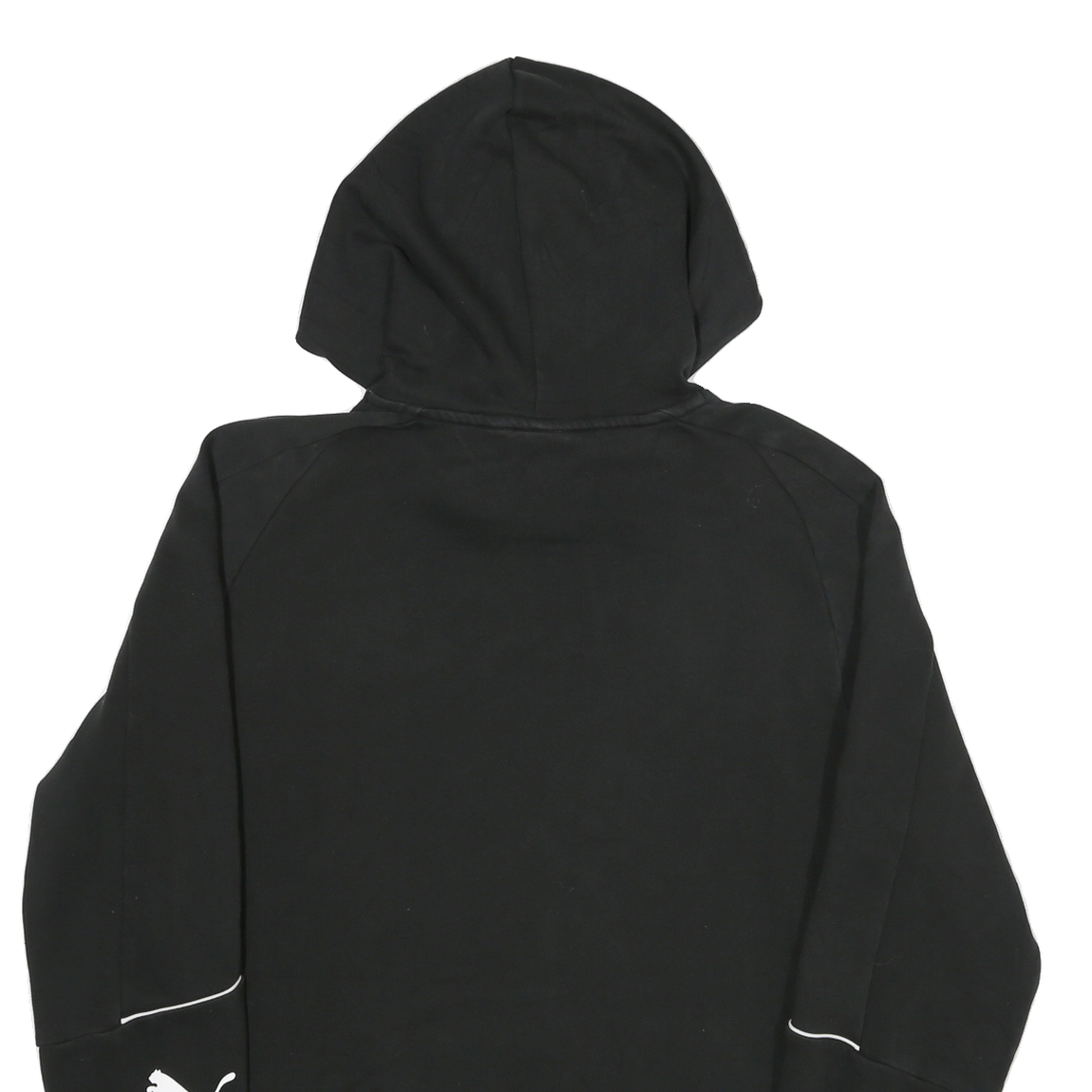 PUMA Mens Black Cotton Blend Pullover Hoodie M Sports Sweatshirt