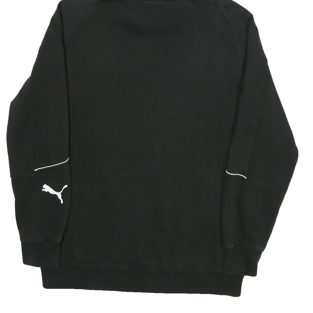 PUMA Mens Black Cotton Blend Pullover Hoodie M Sports Sweatshirt