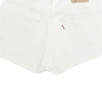 LEVI'S Womens White Denim Cut-Off Shorts L W30 Casual Cotton Summer