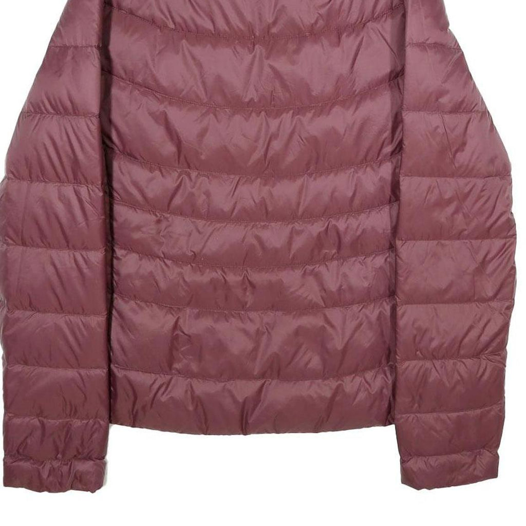 PUMA Womens Maroon Quilted Jacket L Woven Classic Fit Zip Closure Lightweight
