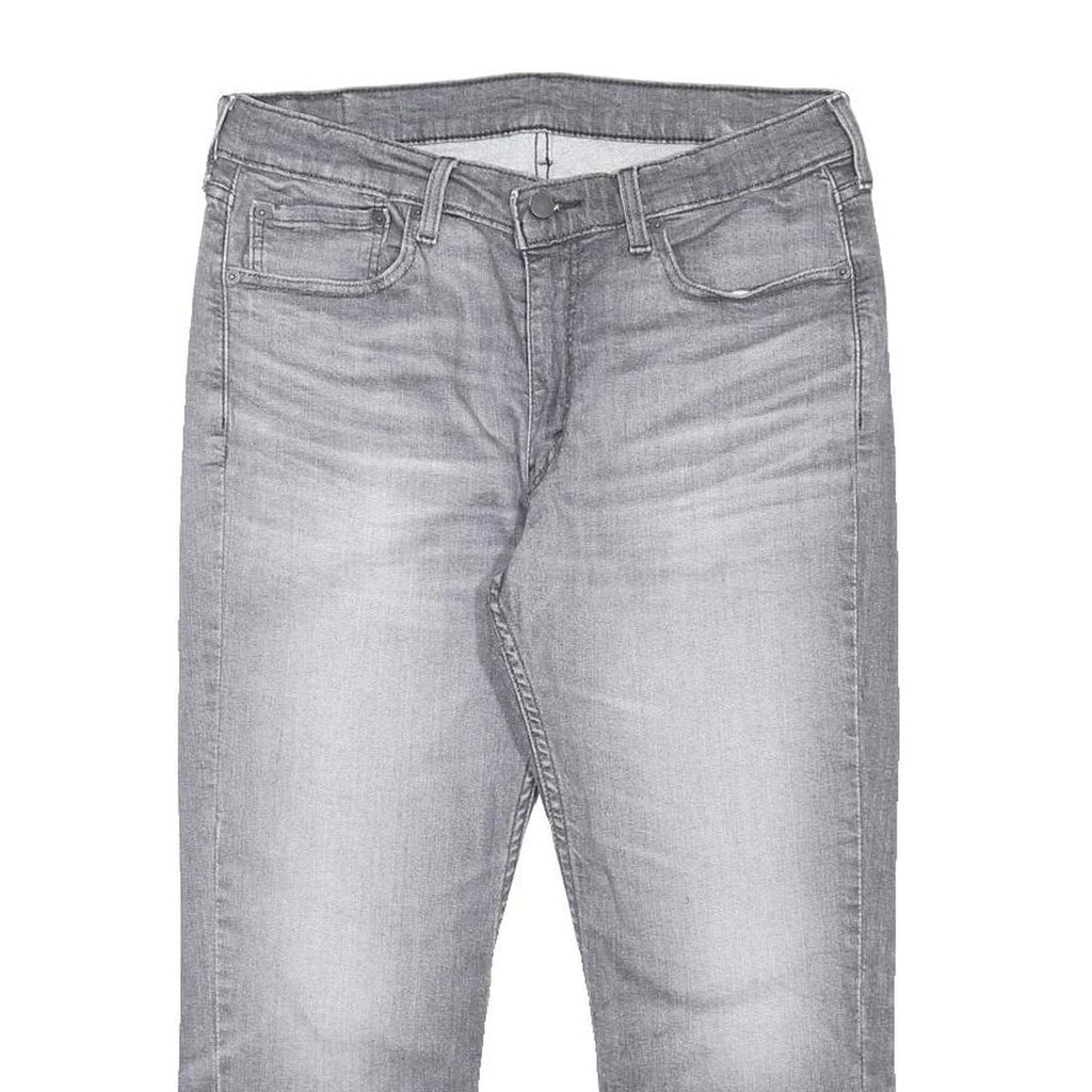 LEVI'S 514 Slim Mens Jeans Grey Slim Straight Denim Medium W34 L23 Classic Fit