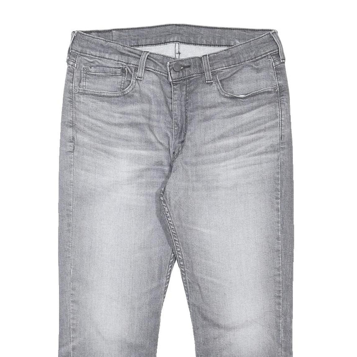 LEVI'S 514 Slim Mens Jeans Grey Slim Straight Denim Medium W34 L23 Classic Fit