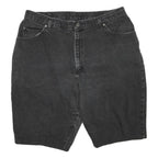 LEE Womens Shorts Black Denim XL W38 Casual Cotton Blend Comfortable Fit