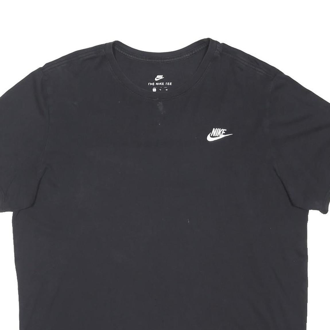 NIKE Mens Black XL Crew Neck Short Sleeve Cotton Blend T-Shirt Logo Print