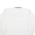 EXP Mens Grey & Navy Crew Neck L Sweatshirt Cotton Blend Casual Pullover