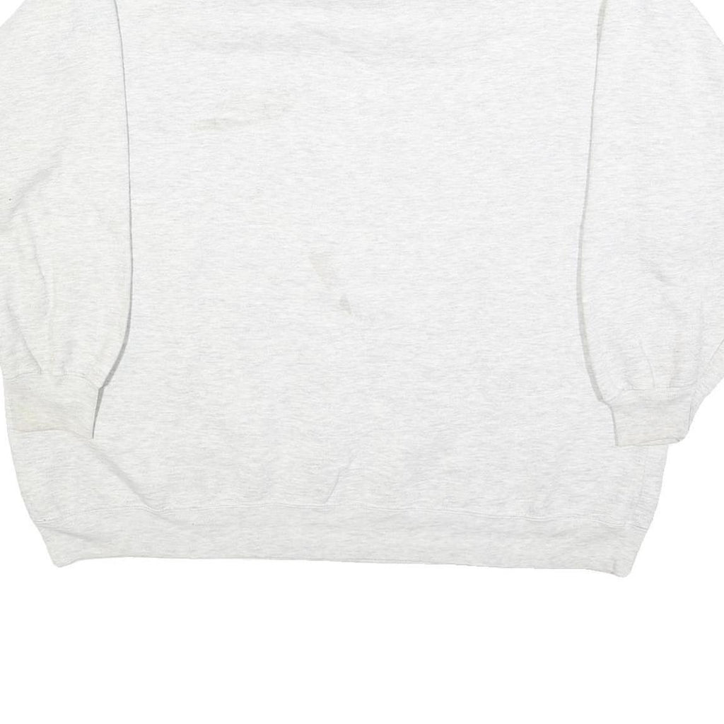 EXP Mens Grey & Navy Crew Neck L Sweatshirt Cotton Blend Casual Pullover