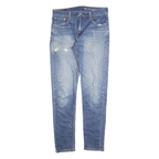 LEVI'S 512 Tapered Mens Jeans Blue Slim Cotton Blend W30 L32 Classic Zip Denim