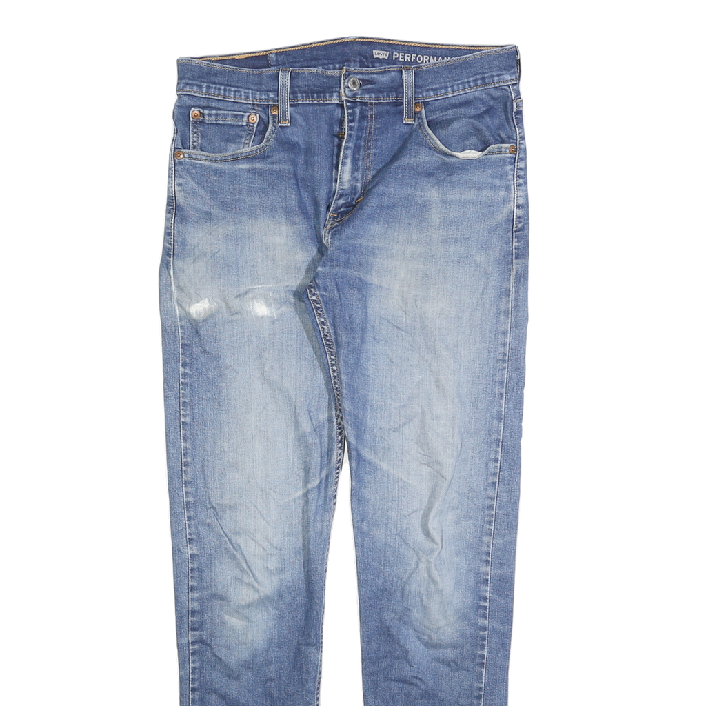 LEVI'S 512 Tapered Mens Jeans Blue Slim Cotton Blend W30 L32 Classic Zip Denim