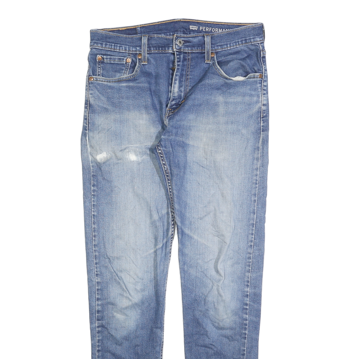 LEVI'S 512 Tapered Mens Jeans Blue Slim Cotton Blend W30 L32 Classic Zip Denim