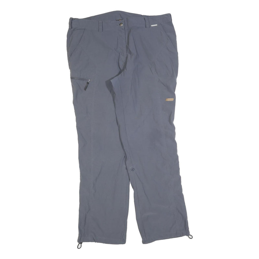 IGUANA Mens Polyester Blend Grey Regular Zip Trousers W38 L32 Outdoor Casual