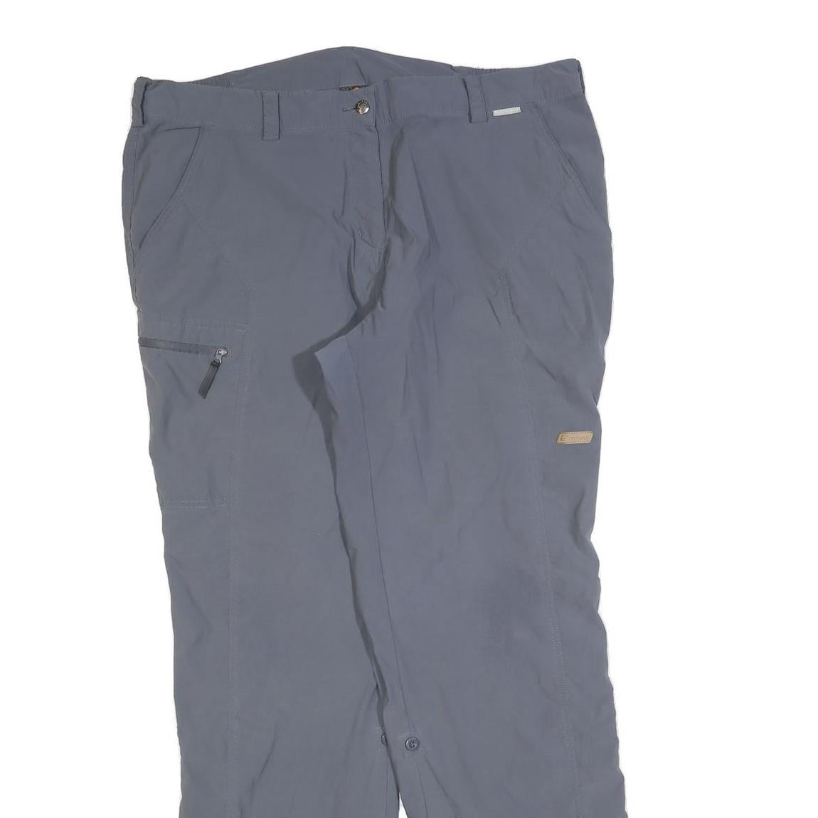 IGUANA Mens Polyester Blend Grey Regular Zip Trousers W38 L32 Outdoor Casual