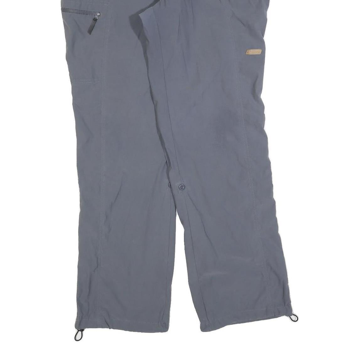 IGUANA Mens Polyester Blend Grey Regular Zip Trousers W38 L32 Outdoor Casual