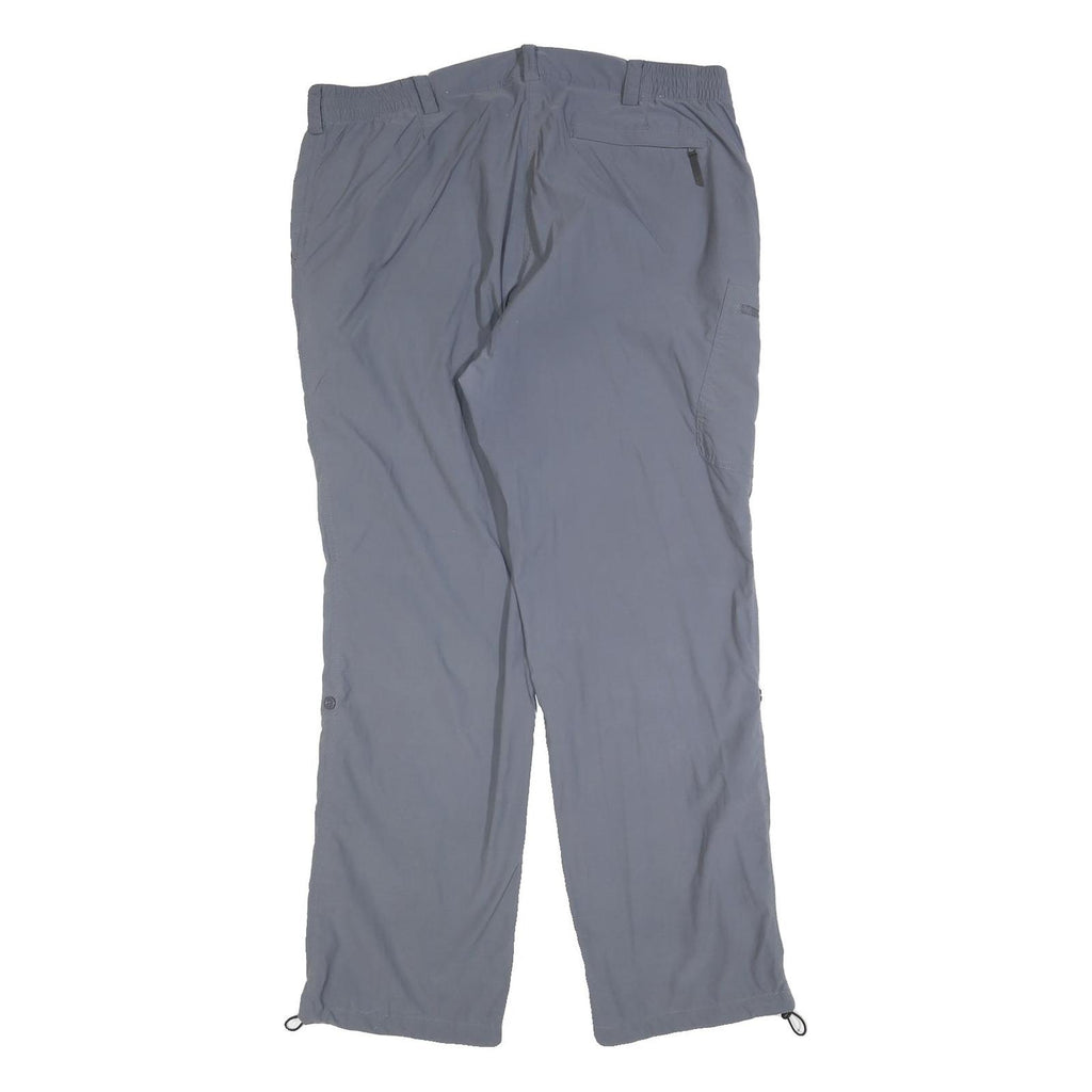 IGUANA Mens Polyester Blend Grey Regular Zip Trousers W38 L32 Outdoor Casual