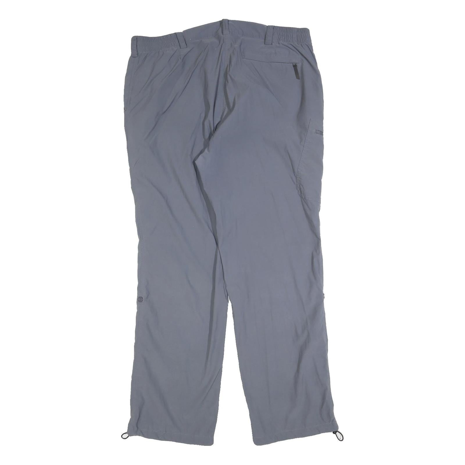 IGUANA Mens Polyester Blend Grey Regular Zip Trousers W38 L32 Outdoor Casual