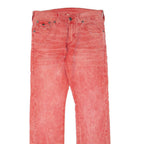 TRUE RELIGION Womens Corduroy Trousers Red Regular Straight W31 L34
