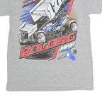 GILDAN Mens Grey Shane Golobic Graphic T-Shirt M Short Sleeve Crew Neck Racing