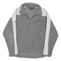 HELLY HANSEN Womens Grey & White Fleece Jacket S Polyester Blend Zip Outdoor