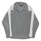 HELLY HANSEN Womens Grey & White Fleece Jacket S Polyester Blend Zip Outdoor