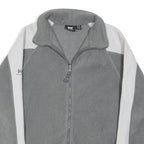 HELLY HANSEN Womens Grey & White Fleece Jacket S Polyester Blend Zip Outdoor