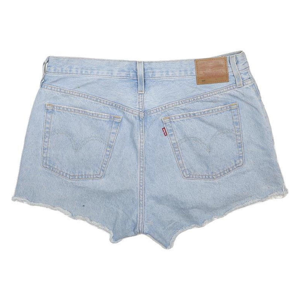 LEVI'S Womens Light Blue Denim Cut-Off Shorts M W32 Casual Classic Cotton