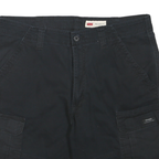 WRANGLER Mens Black Cargo Shorts L W36 Relaxed Fit Cotton Blend Comfortable
