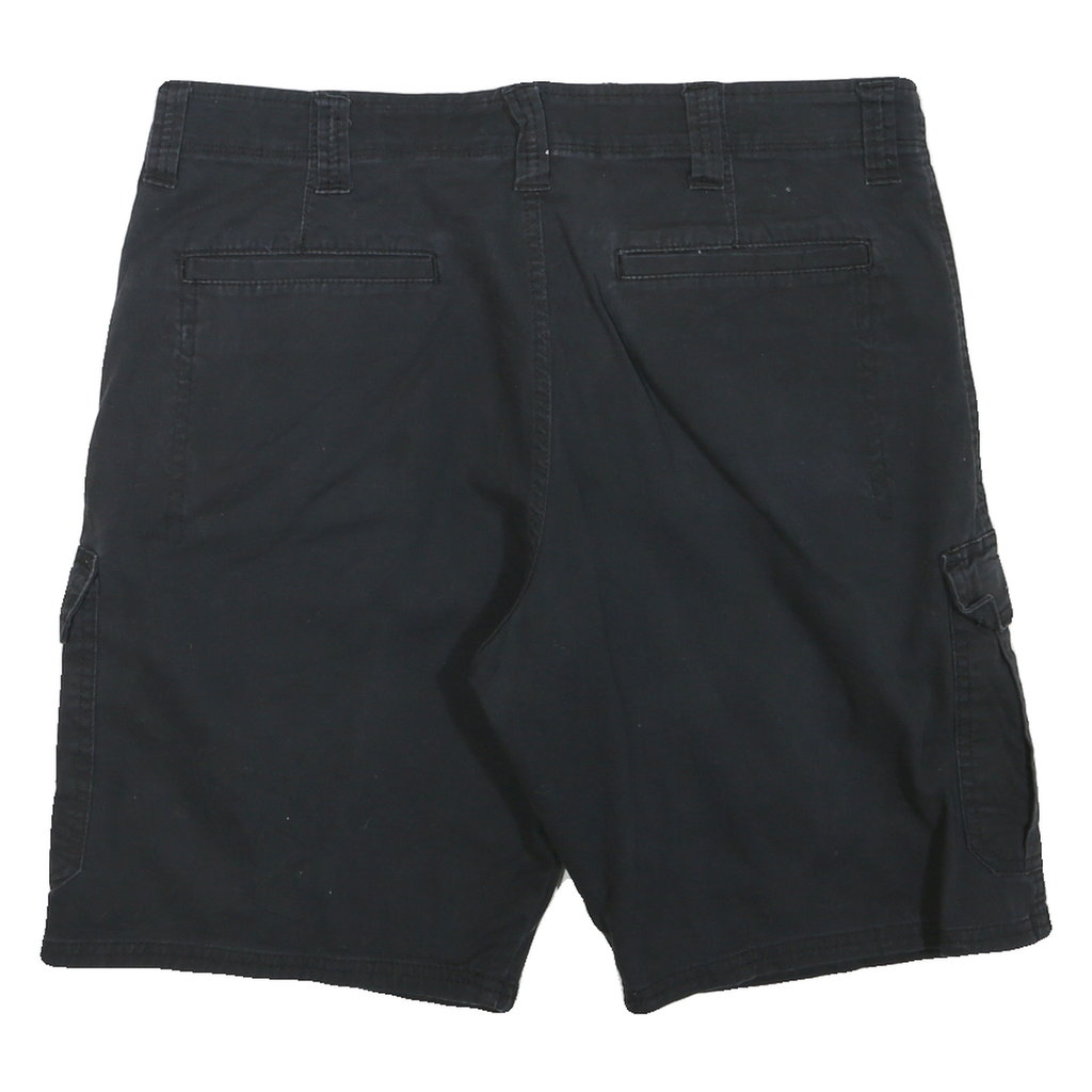 WRANGLER Mens Black Cargo Shorts L W36 Relaxed Fit Cotton Blend Comfortable