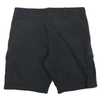 WRANGLER Mens Black Cargo Shorts L W36 Relaxed Fit Cotton Blend Comfortable