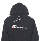 CHAMPION REVERSE WEAVE Mens Black Pullover Hoodie M Black Logo Casual Streetwear