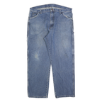 DICKIES Mens Blue Regular Fit Straight Leg Denim W40 L30 Casual Workwear Jeans