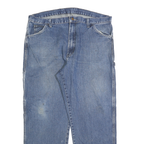 DICKIES Mens Blue Regular Fit Straight Leg Denim W40 L30 Casual Workwear Jeans