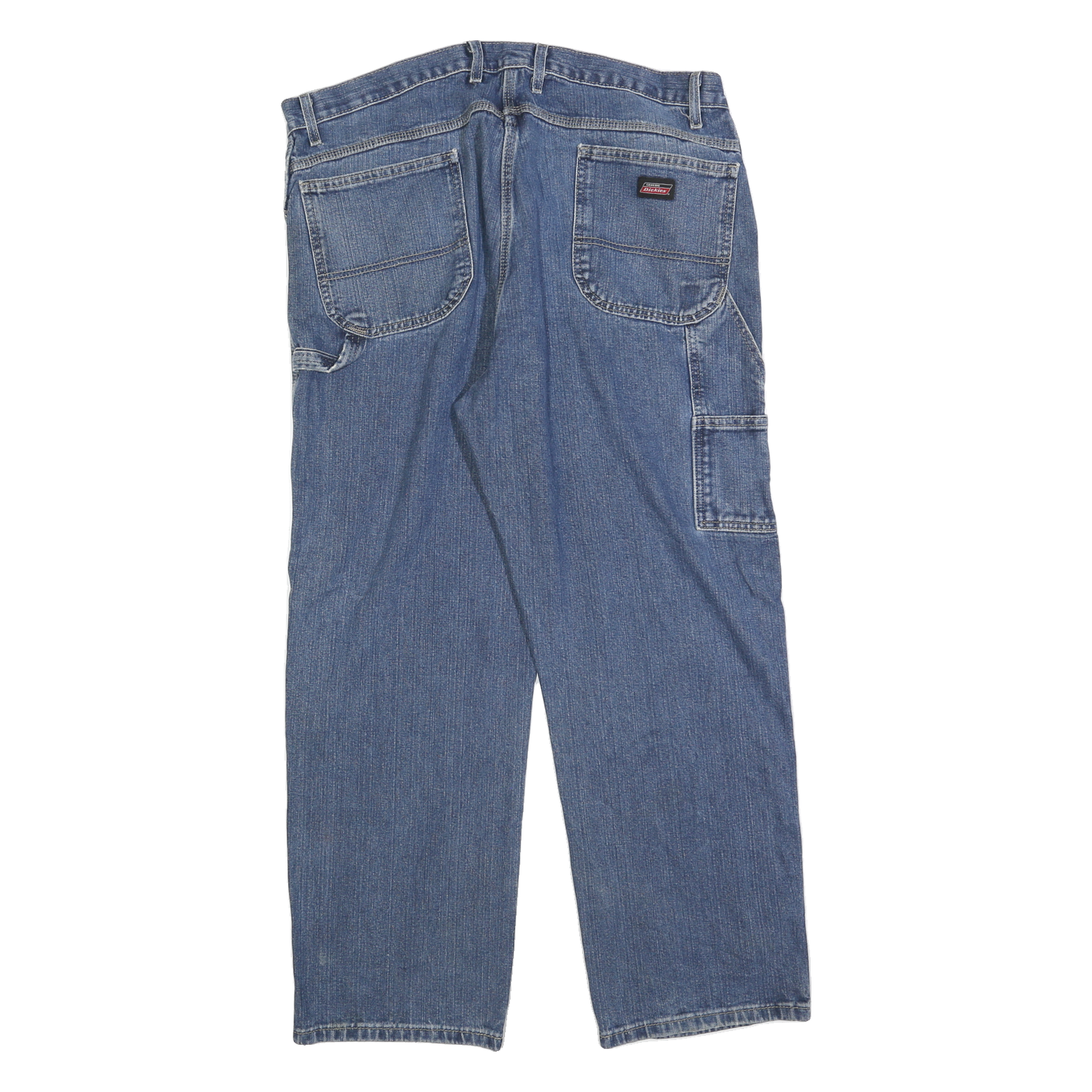 DICKIES Mens Blue Regular Fit Straight Leg Denim W40 L30 Casual Workwear Jeans