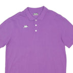 KAPPA Mens Purple Short Sleeve Polo Shirt 2XL Cotton Blend Classic Casual Sport
