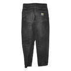 CARHARTT Womens Regular Fit Black Denim Relaxed Straight Jeans W30 L28 Zip