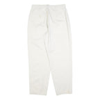 DOCKERS Womens White Regular Fit Straight Leg Trousers W29 L28 Cotton Blend Zip