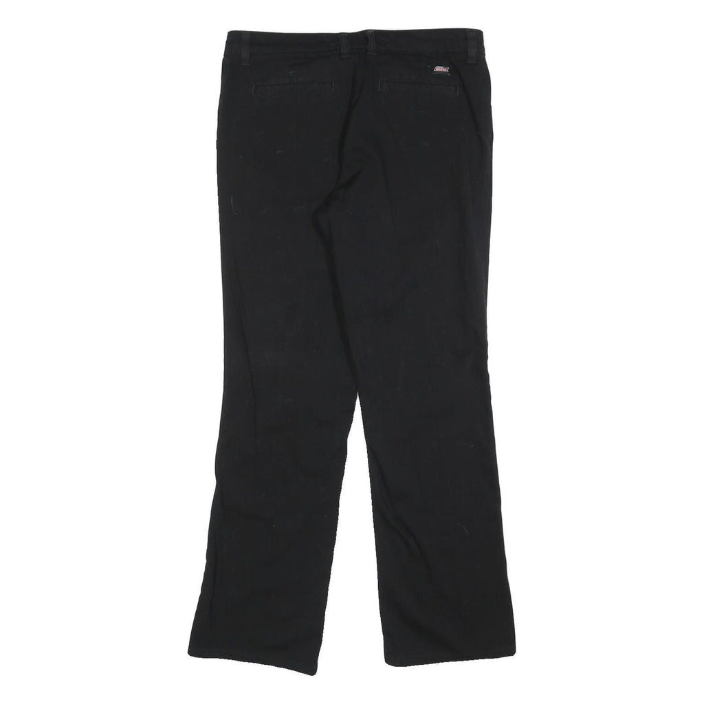 DICKIES Womens Cotton Blend Black Relaxed Straight Trousers W32 L30 Workwear