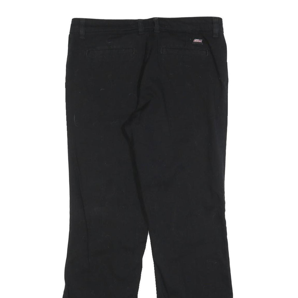 DICKIES Womens Cotton Blend Black Relaxed Straight Trousers W32 L30 Workwear