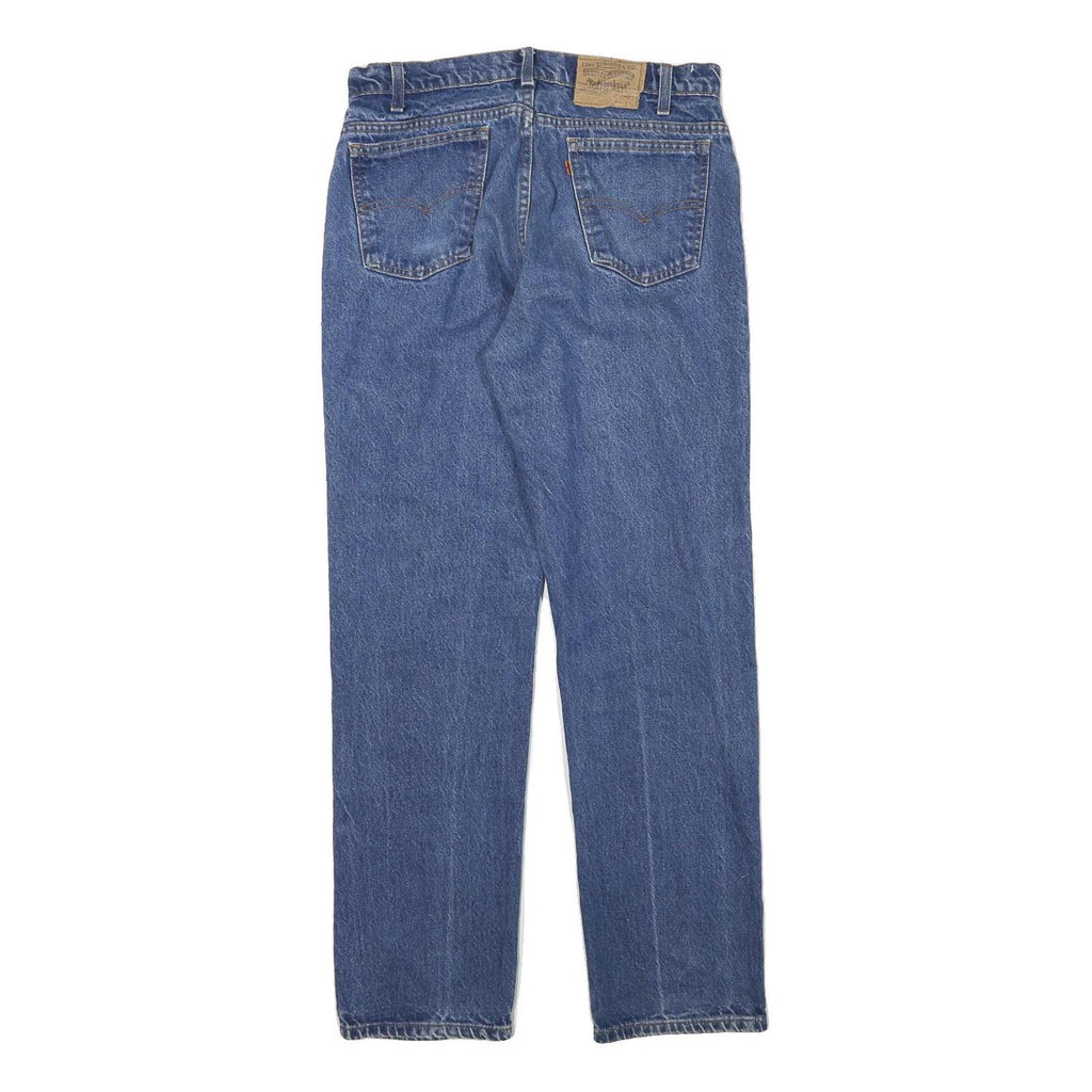 LEVI'S Mens Blue Regular Fit Straight Denim Jeans W32 L30 Classic Cotton Blend