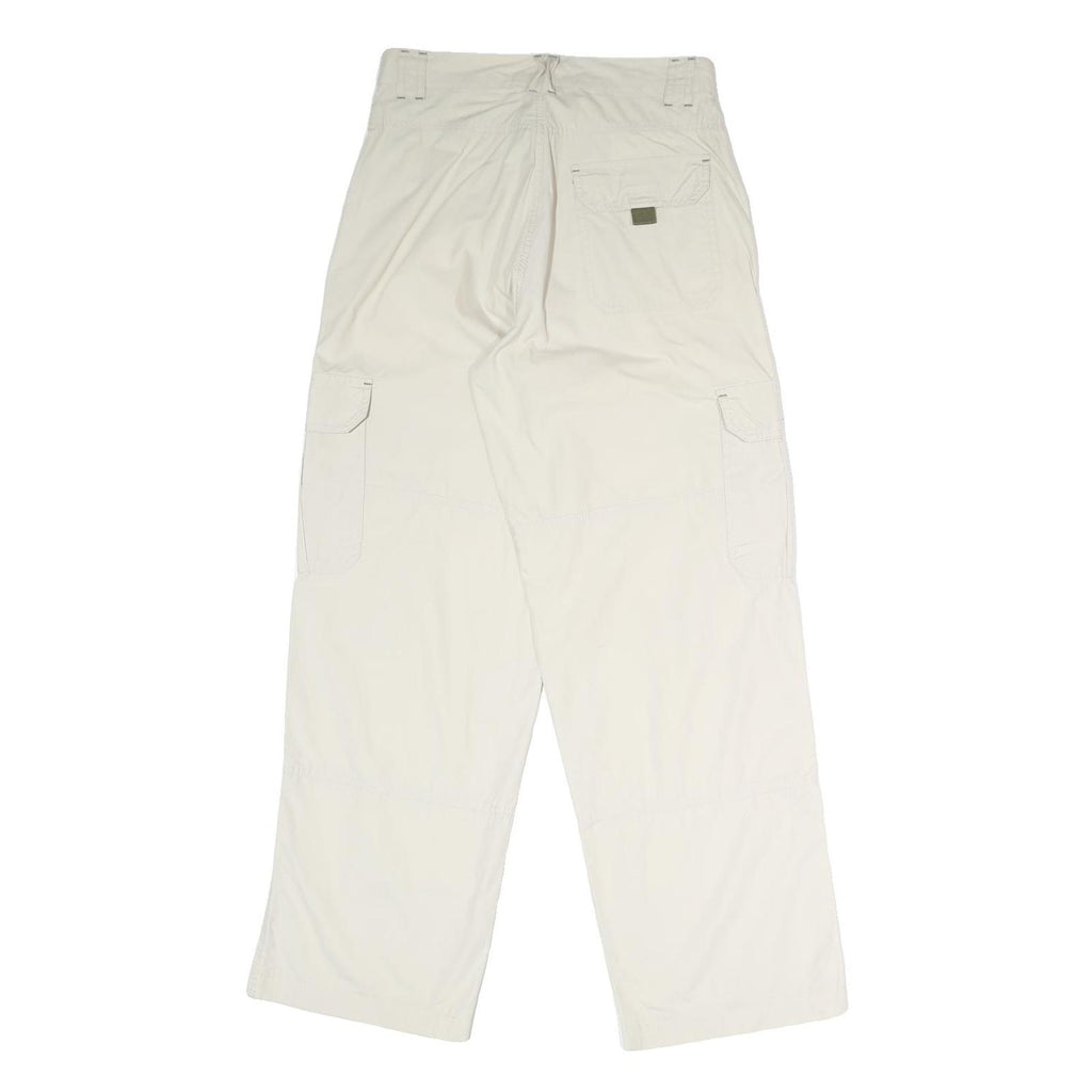 HERE & THERE Womens Polyester Blend Beige Regular Cargo Trousers W28 L30 Casual