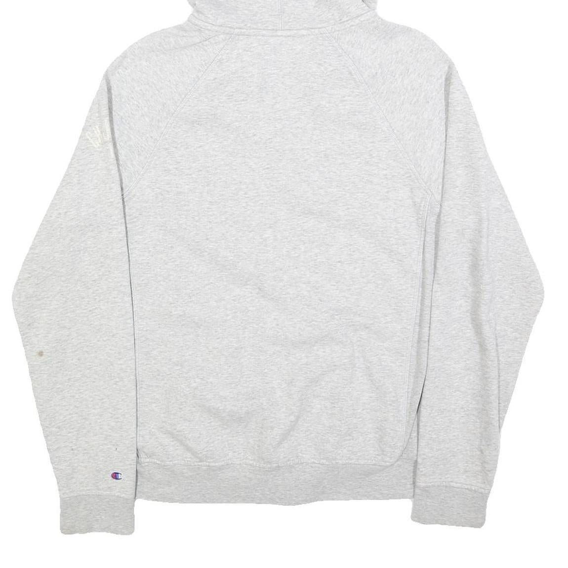 CHAMPION Mens Grey Zip Up Hoodie M Cotton Blend Casual Sweatshirt