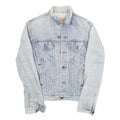 LEVI'S Womens Blue Cotton Blend Denim Jacket S Button Plain Classic Fit