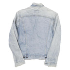LEVI'S Womens Blue Cotton Blend Denim Jacket S Button Plain Classic Fit