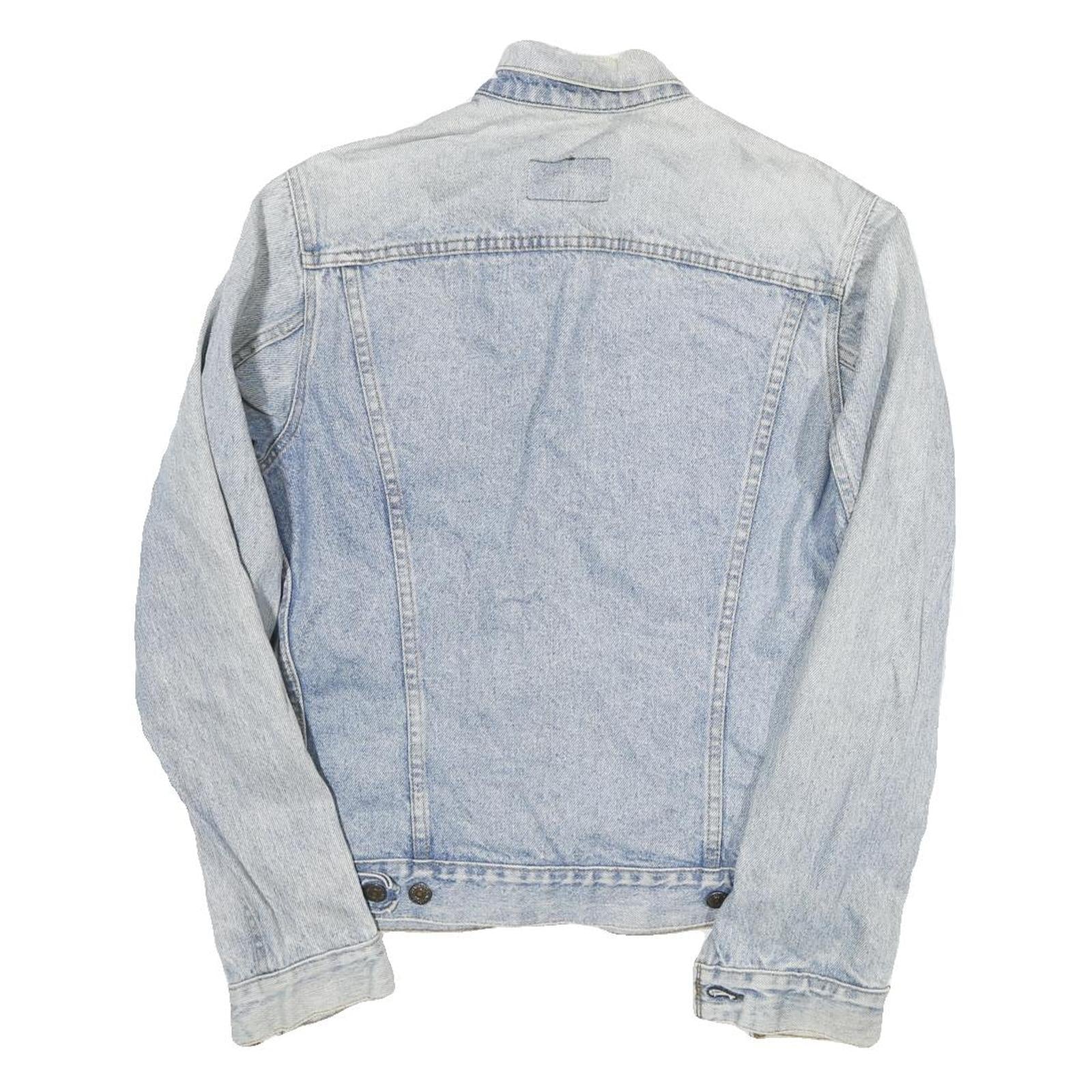 LEVI'S Womens Blue Cotton Blend Denim Jacket S Button Plain Classic Fit