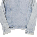LEVI'S Womens Blue Cotton Blend Denim Jacket S Button Plain Classic Fit