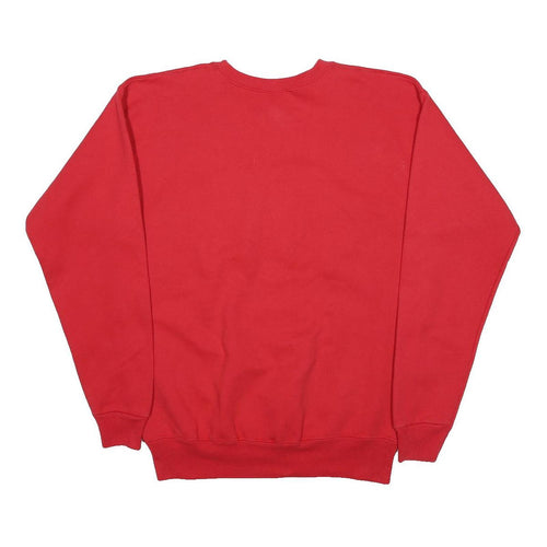 CHAMPION Womens Red Aspen Crew Neck S Cotton Blend Pullover Sweatshirt