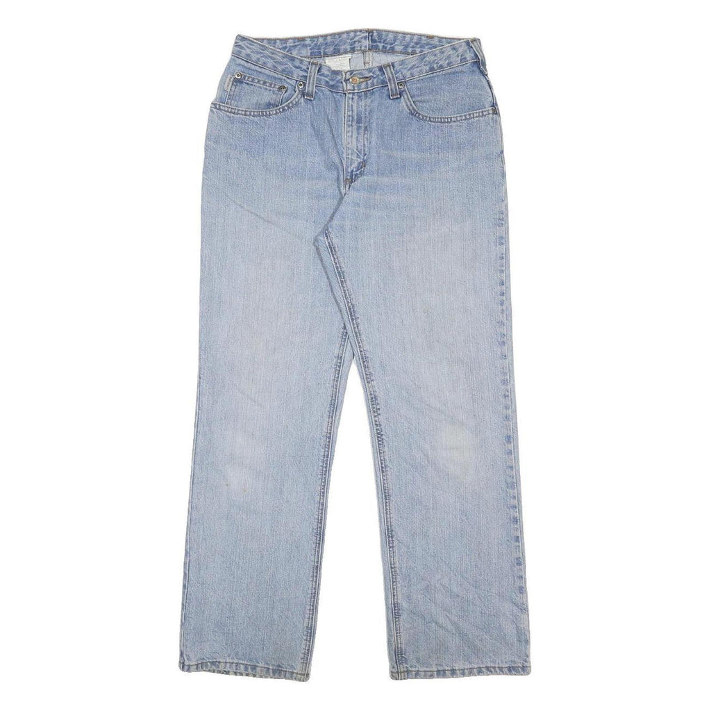 CARHARTT Womens Regular Fit Light Blue Denim Jeans W30 L30 Straight Cotton Zip