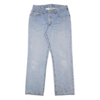 CARHARTT Womens Regular Fit Light Blue Denim Jeans W30 L30 Straight Cotton Zip