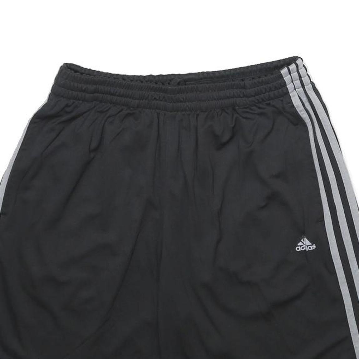 ADIDAS Mens Black Sports Shorts M W28 Polyester Three Stripes Casual Gym